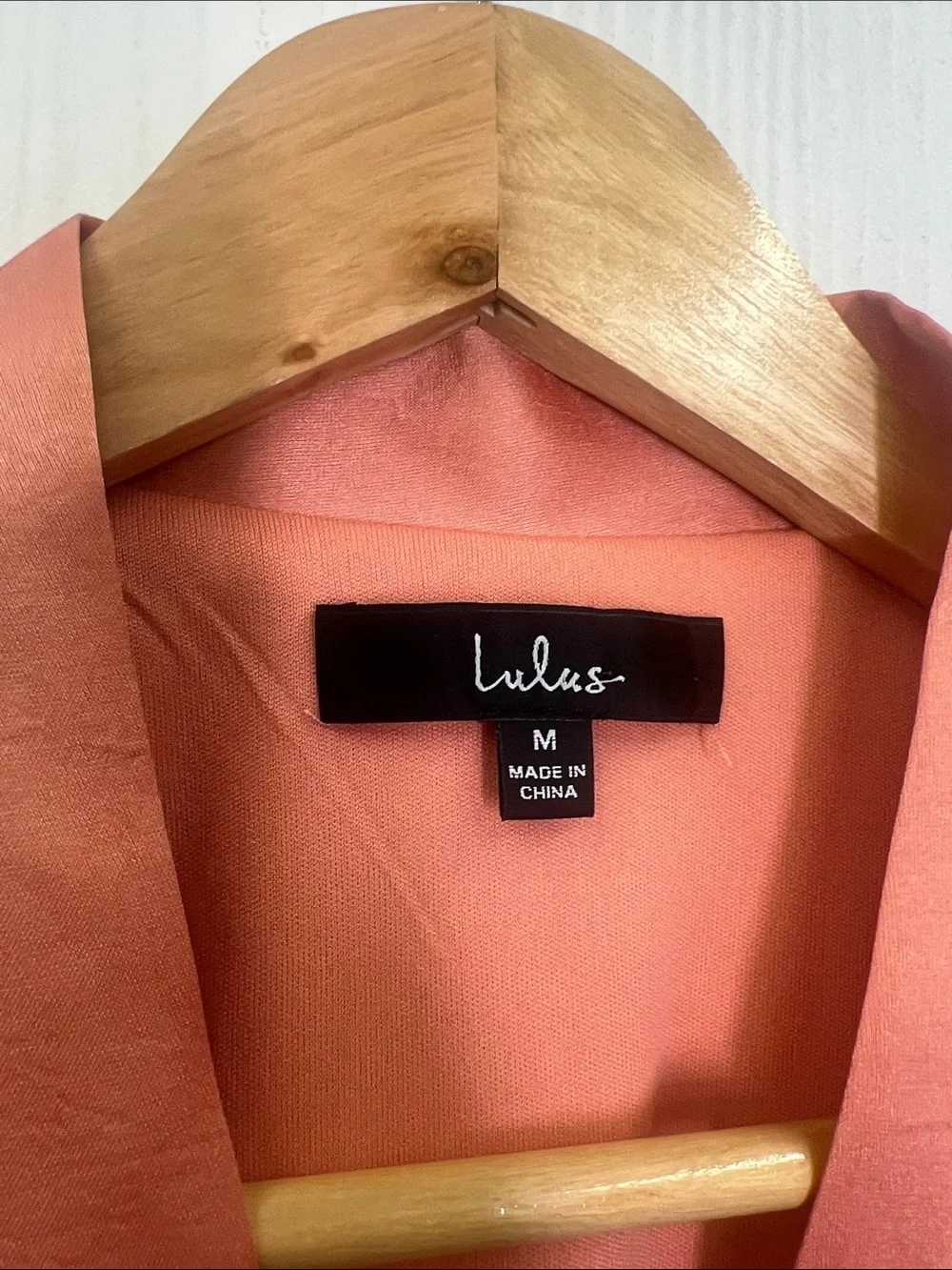 Lulus - Glow Forever Peach Pink Long Sleeve Ruffled Wrap Mini Dress Size Medium - Picture 9 of 10